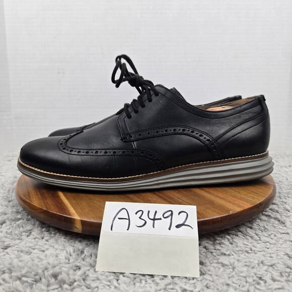Cole Haan OriginalGrand Black Leather Casual Wingtip Brogue Daily Oxford Men 12 - Picture 1 of 13